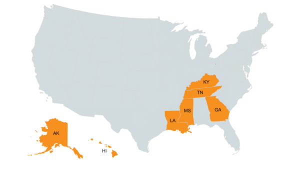 South Central Region Map